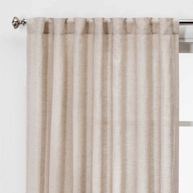 Panel de cortina de ventana de lino con filtrado de luz de 1 pieza - Threshold™