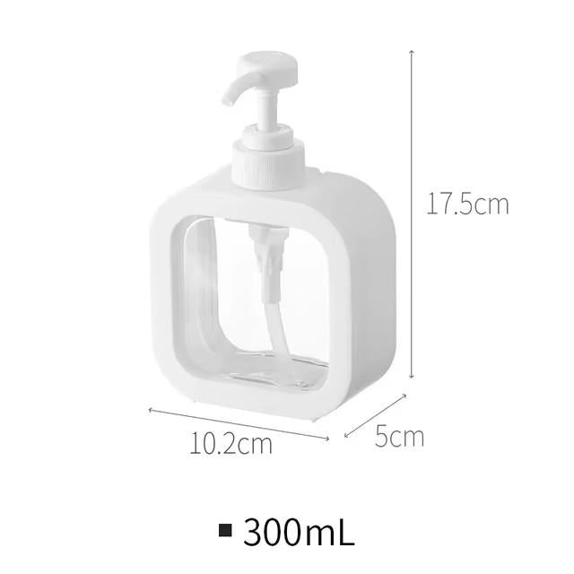 Dispensadores de jabón para baño de 300 ml , loción rellenable, champú, soporte para Gel de ducha, dispensador portátil de viaje, botella con bomba de baño vacía