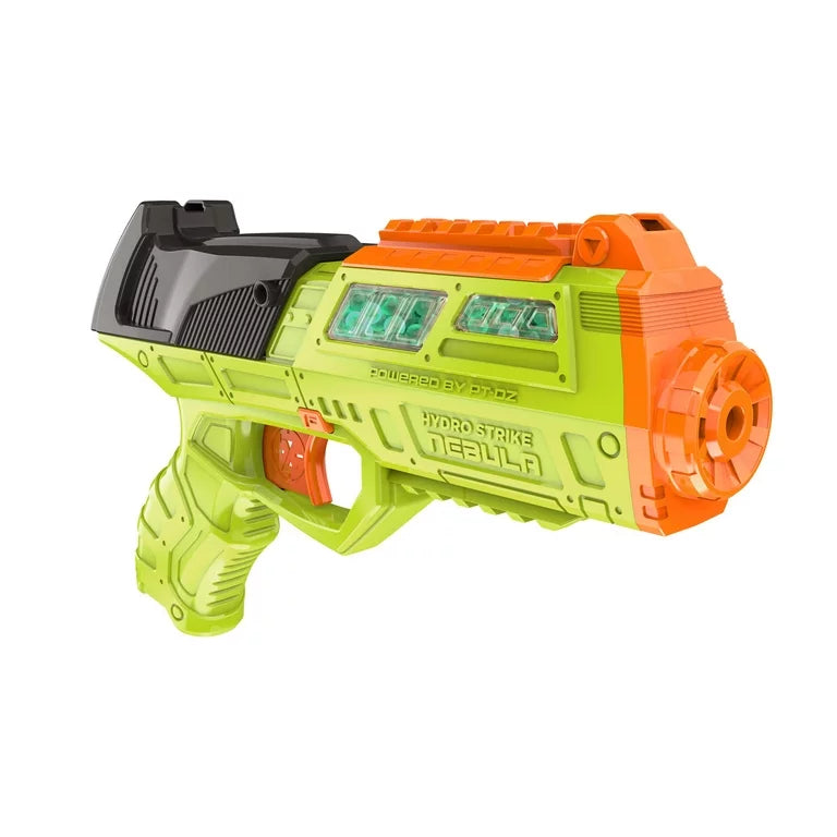 Hydro Strike Nebula Pro Manual Gel Blaster con 1000 cuentas de agua.