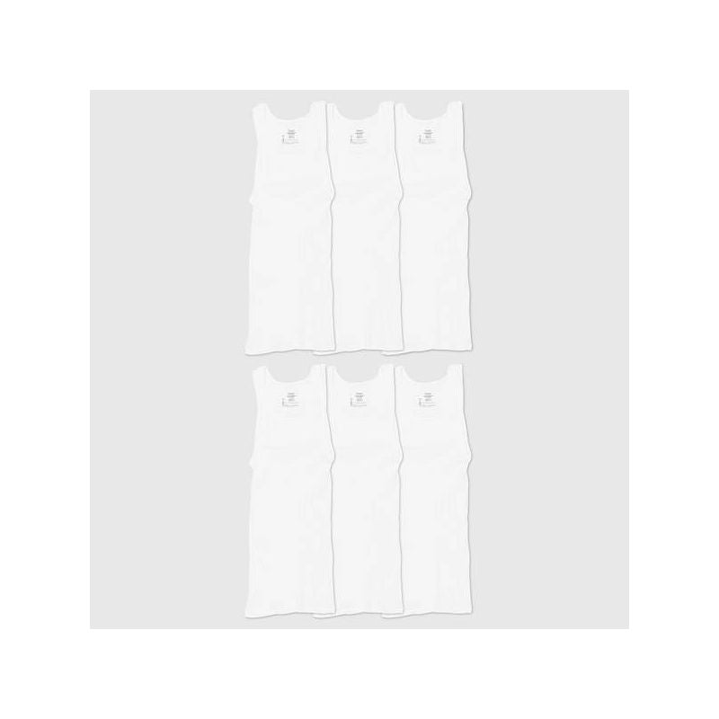 Camisetas de tirantes/ Tanques Hanes Men's 6pk - Blanco talla 2Xl