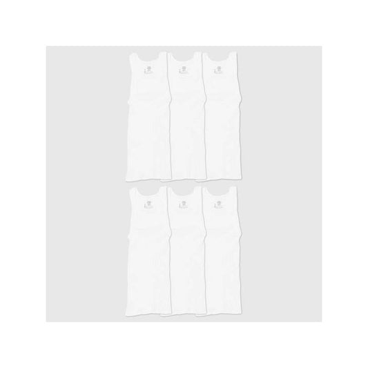 Camisetas de tirantes/ Tanques Hanes Men's 6pk - Blanco talla 2Xl