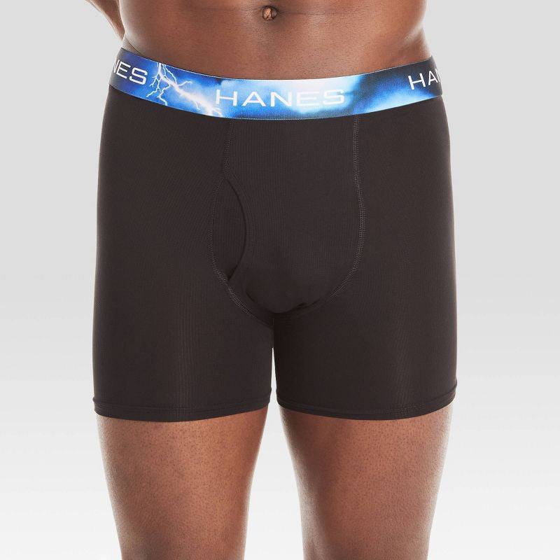 Hanes Premium Men's Performance Ultralight Boxer Briefs 3pk - Blue/Teal/Gray- talla XL