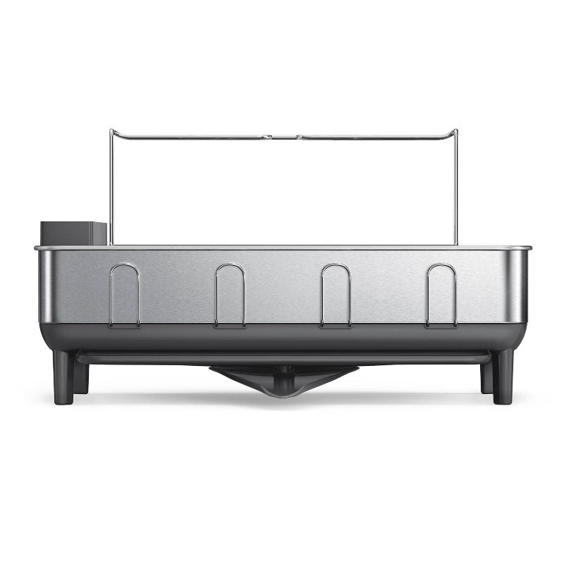 Simplehuman Estante para platos con marco de acero inoxidable grande gris