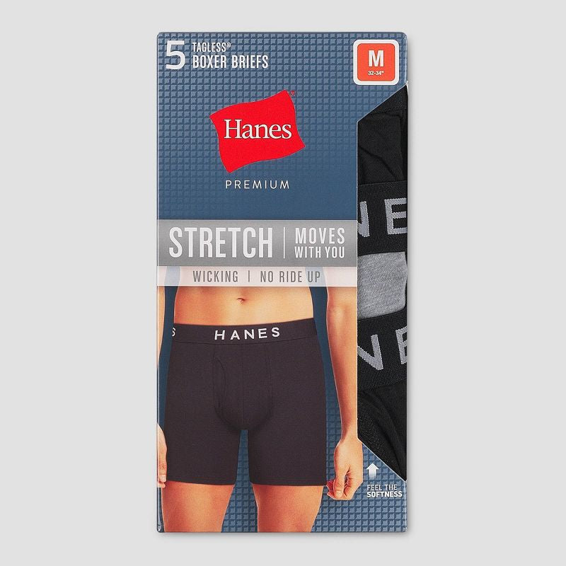 Calzoncillos bóxer para hombre Hanes Premium 5 pcs