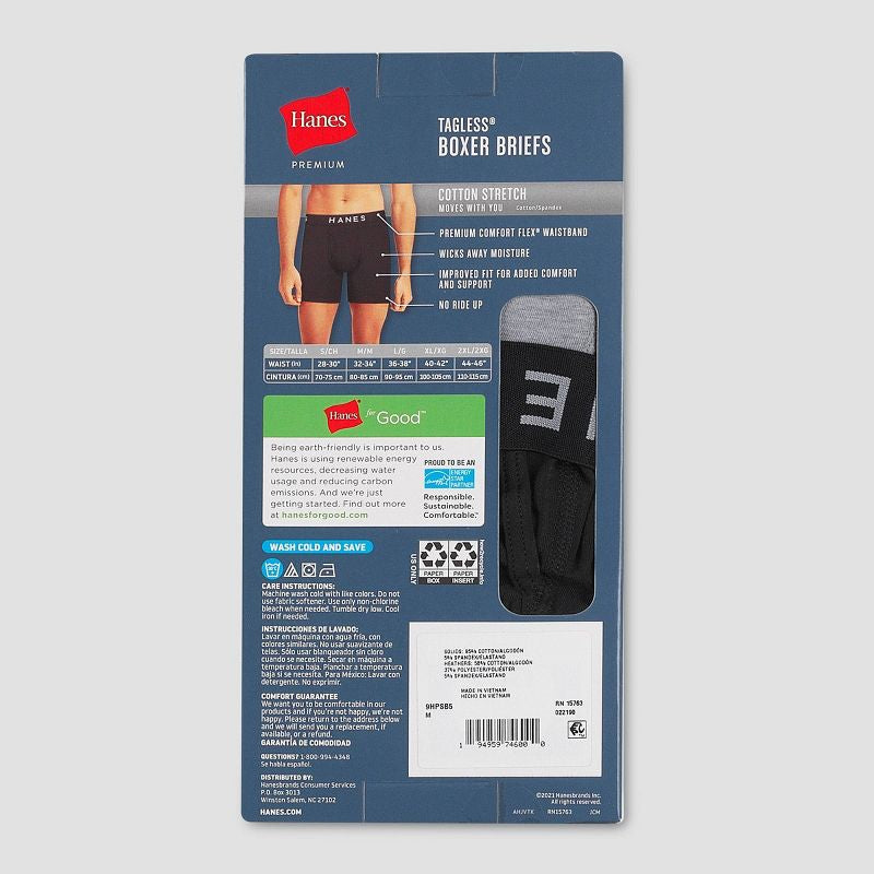 Calzoncillos bóxer para hombre Hanes Premium 5 pcs