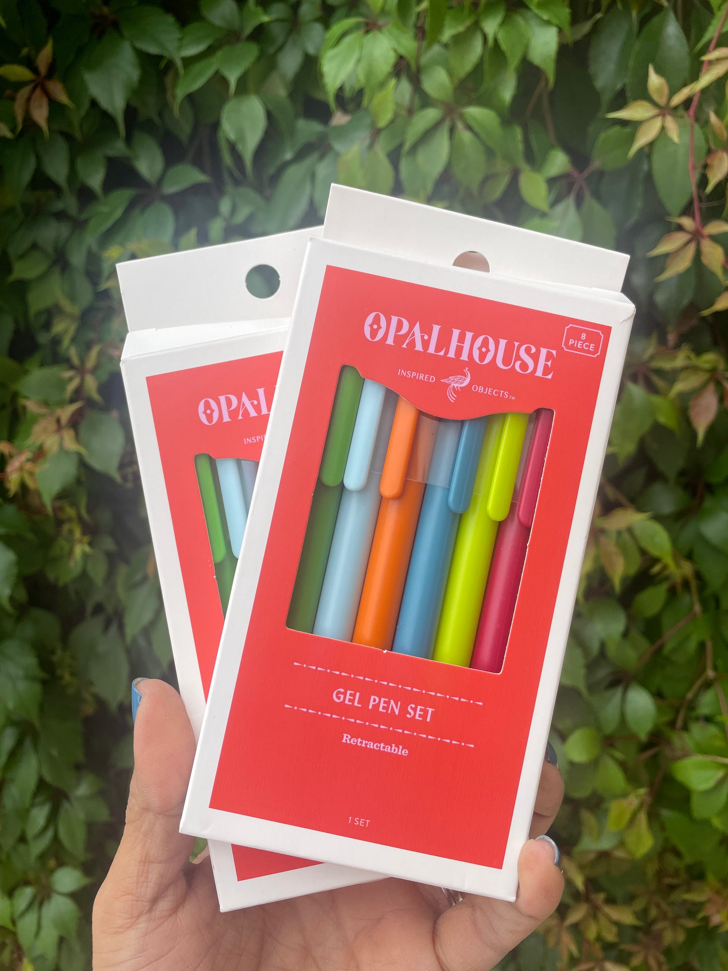 Juego de bolígrafos de gel Opalhouse, retráctil, 8 piezas