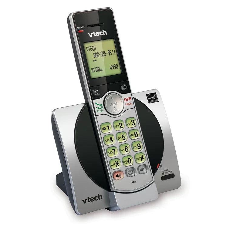 Teléfono inalámbrico expandible VTech DECT 6.0 con bloqueo de llamadas, CS6919 (plata y negro)