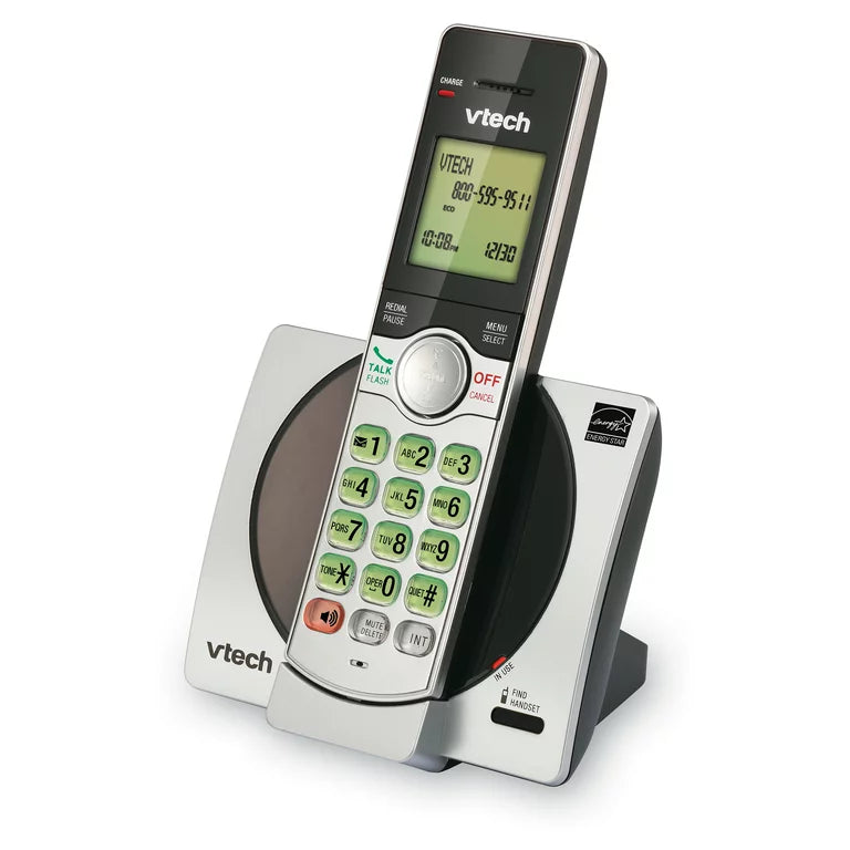 Teléfono inalámbrico expandible VTech DECT 6.0 con bloqueo de llamadas, CS6919 (plata y negro)