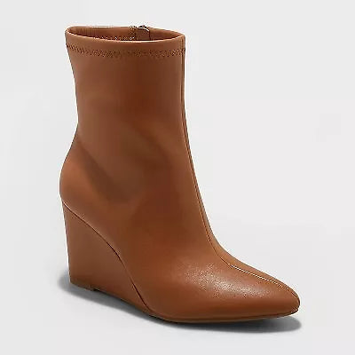 Botas de Cuña Elastizadas de Vestir - A New Day - cafe -talla 6