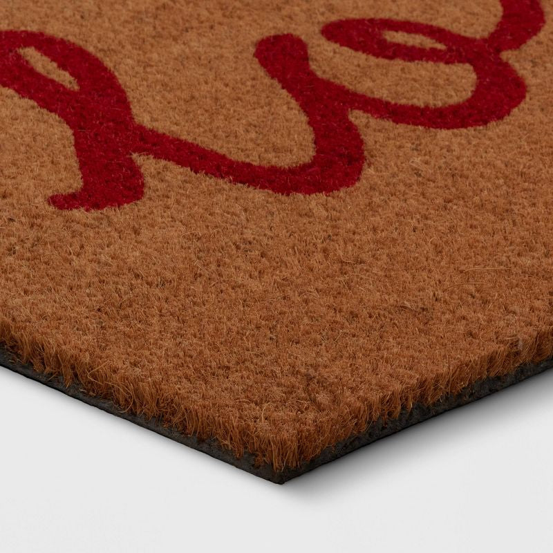 Alfombra / tapete de entrada 1'6"x2'6" 'Love' Coir Doormat Red/Natural - Threshold™
