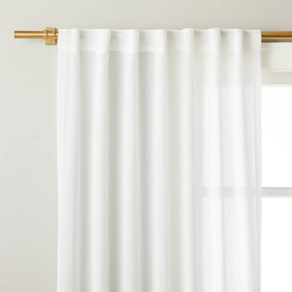 95" cortina de encaje Panel de cortina transparente Crema agria - Heart & Hand with magnolia