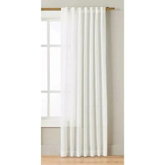 95" cortina de encaje Panel de cortina transparente Crema agria - Heart & Hand with magnolia