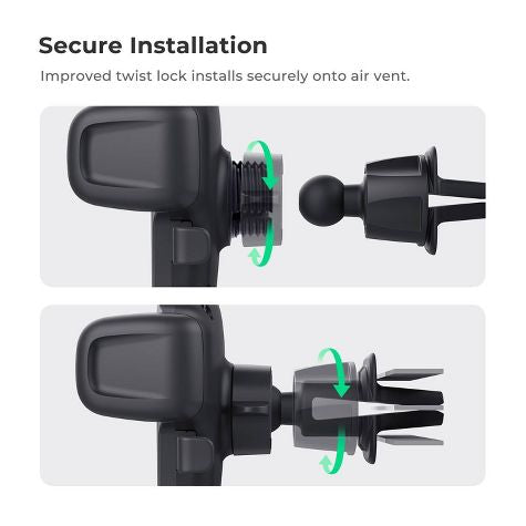 Ventilación de aire iOttie Easy One Touch 5 y montaje empotrado - Negro