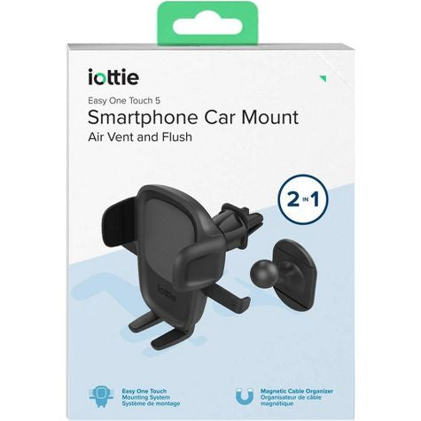 Ventilación de aire iOttie Easy One Touch 5 y montaje empotrado - Negro