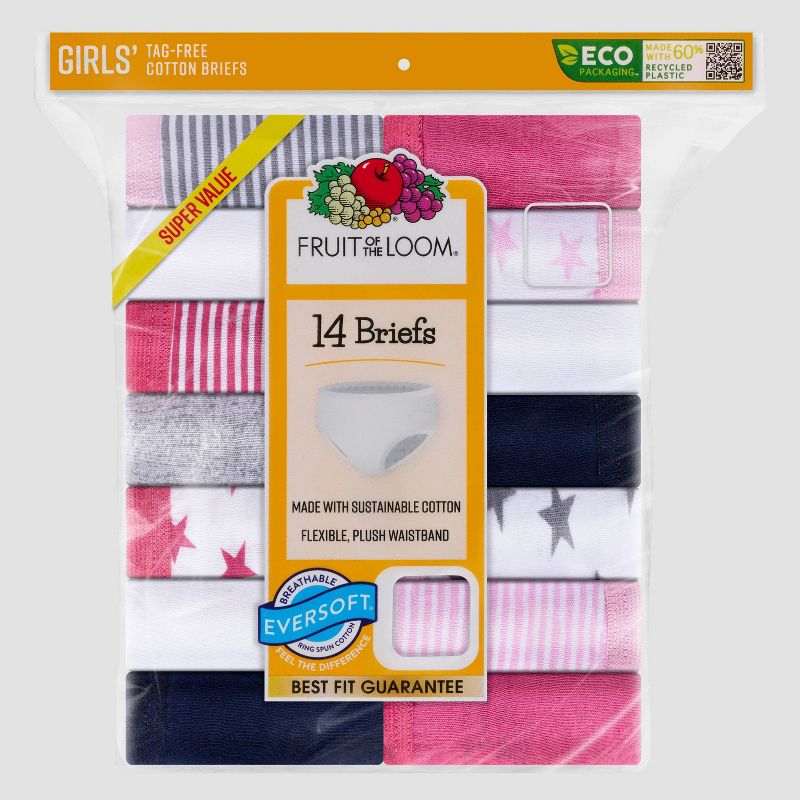 Calzoncillos clásicos de 14 piezas para niñas de Fruit of the Loom - Los colores pueden variar + 1 de BONO talla 12