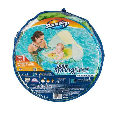 Flotador de primavera Swimways Sun Canopy con válvula Hyper-Flate - Splash N Play