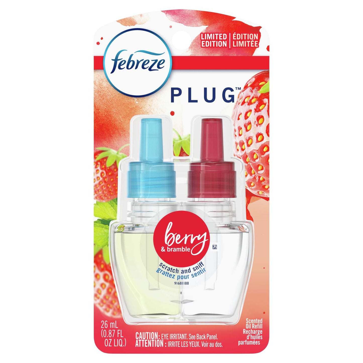 Febreze Plug Recarga de aceite , aroma a baya y bramble, edición limitada, 0,87 fl oz.