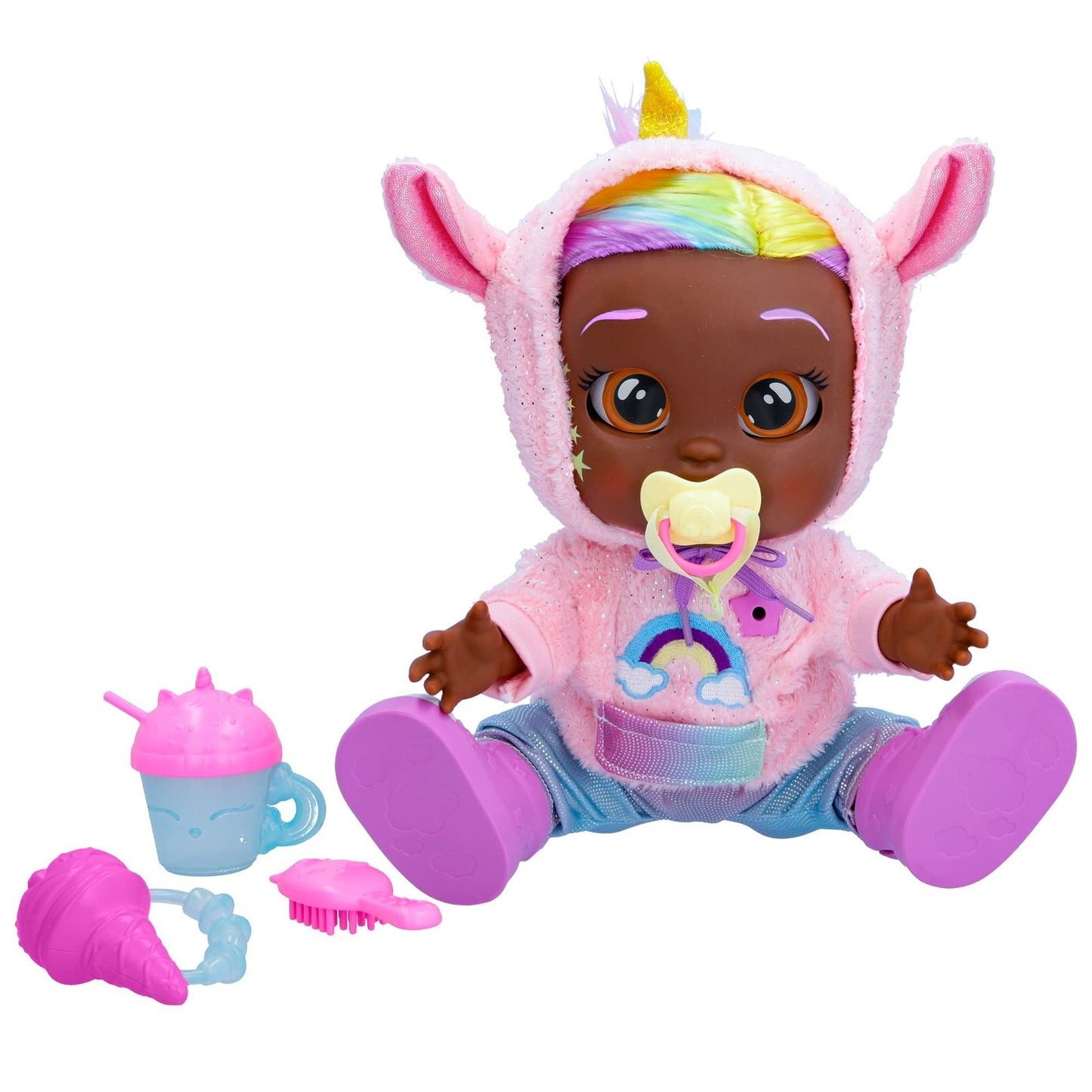 Muñeca interactiva Cry Babies First Emotions Jassy con más de 65 emociones y sonidos de bebé