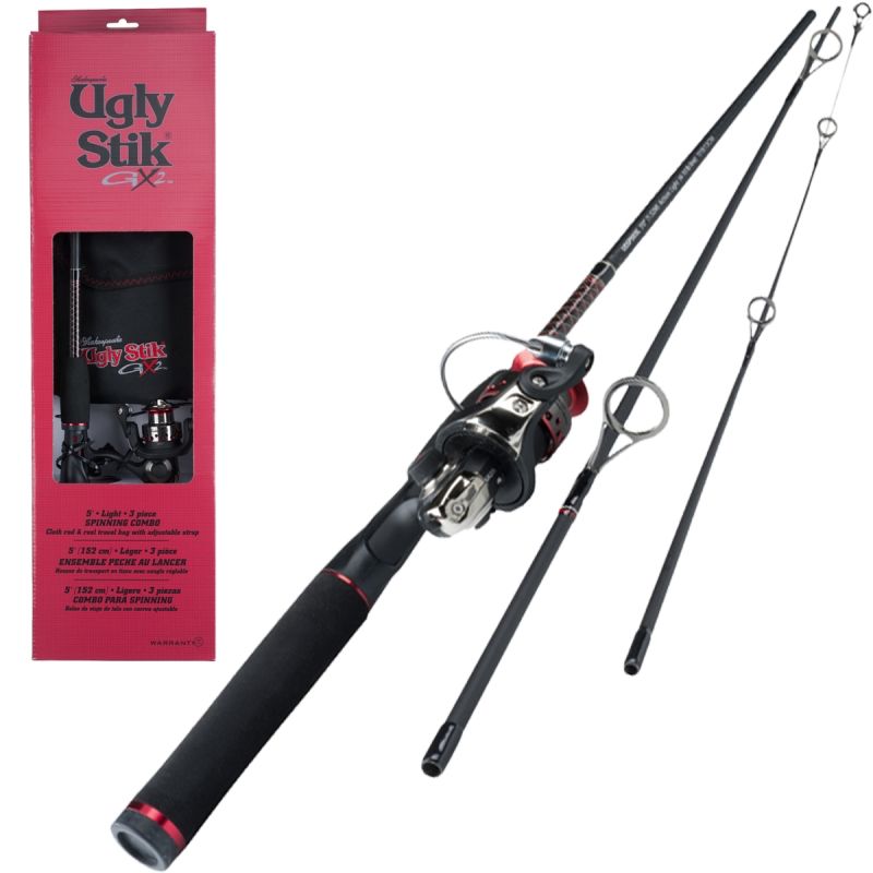 Combo de caña de pescar y carrete giratorio Ugly Stik GX2