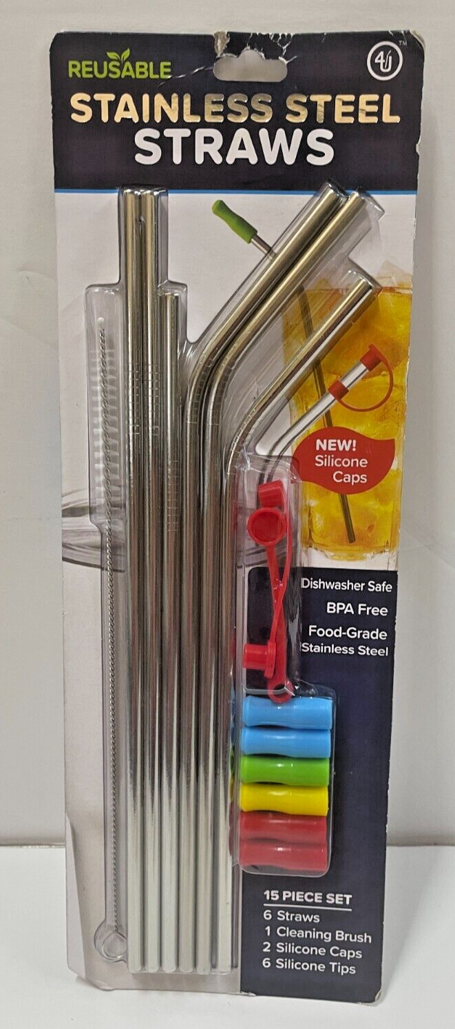Reusable Stainless Steal Straws 15pc