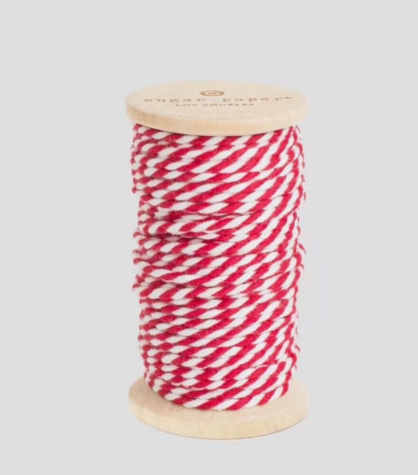 Sugar Paper - Baker's Twine 45 ft rojo/blanco