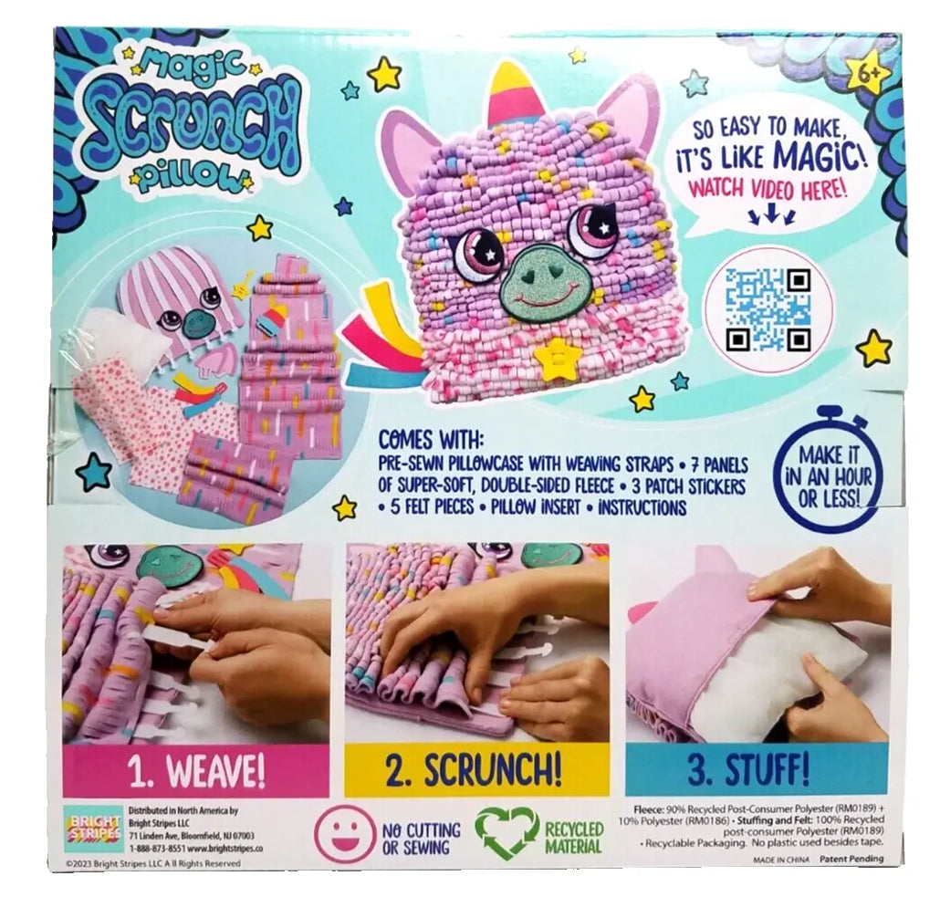 Kit artesanal de almohada mágica UNICORNIO para niños pegatinas de fieltro de lana