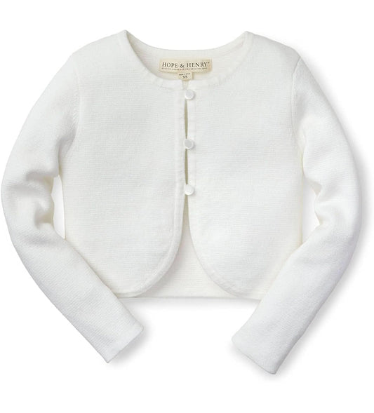 Cárdigan corto con dobladillo curvo -Hope & Henry- talla L