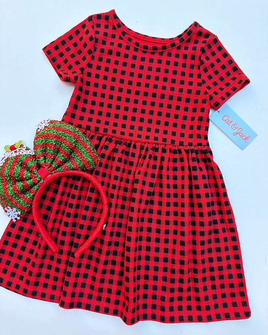 Vestido manga corta - cat & jack - talla S (6/7)