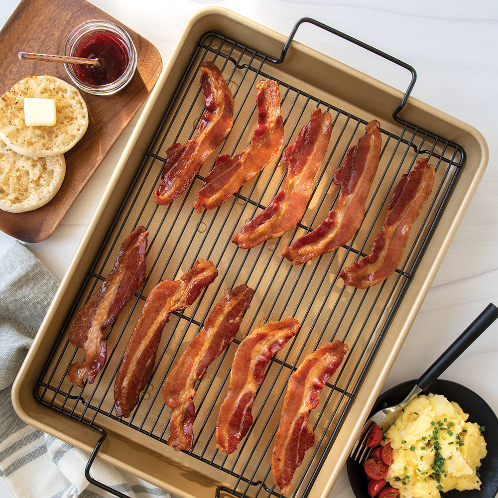 Bandeja antiadherente para horno crujiente de lados altos