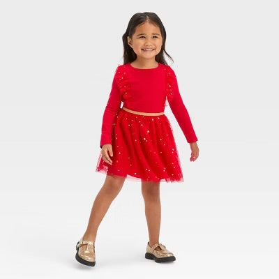 Vestido manga larga - cat & jack - talla 2T