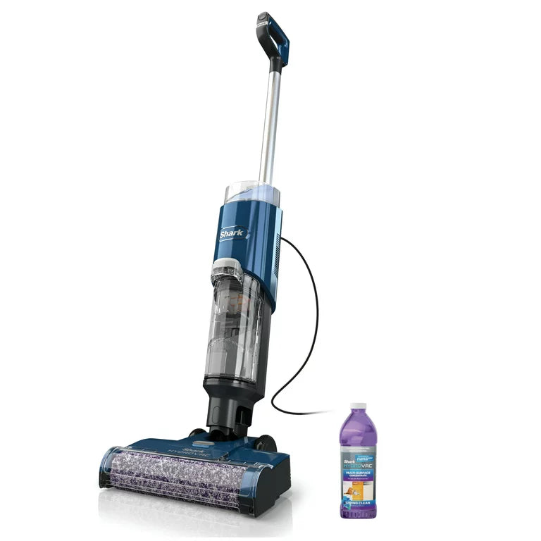 Aspiradora Shark HydroVac 3 en 1, trapeador y sistema con cable de autolimpieza, con cepillo antimicrobiano* y solución de limpieza multisuperficie, perfecto para madera dura, azulejos, mármol, laminado y alfombras de área.