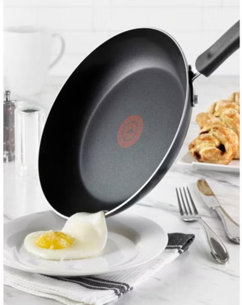 Juego de sartenes T-fal de 2 piezas, utensilios de cocina antiadherente Simply Cook negro