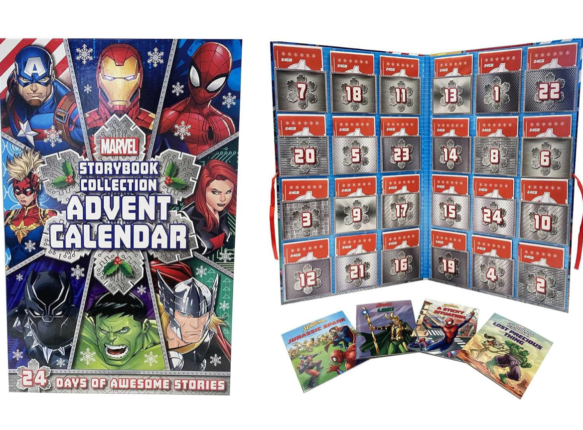 Marvel: Calendario de Adviento de la Colección de Libros de Cuentos: Cuenta atrás de 24 libros para Navidad