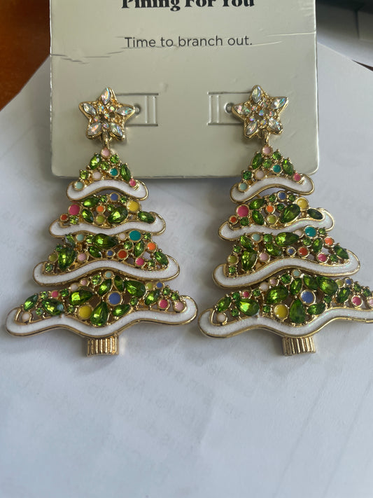 Pendientes Sugarfix "Pining for You" Decorados Árbol de Navidad por BaubleBar