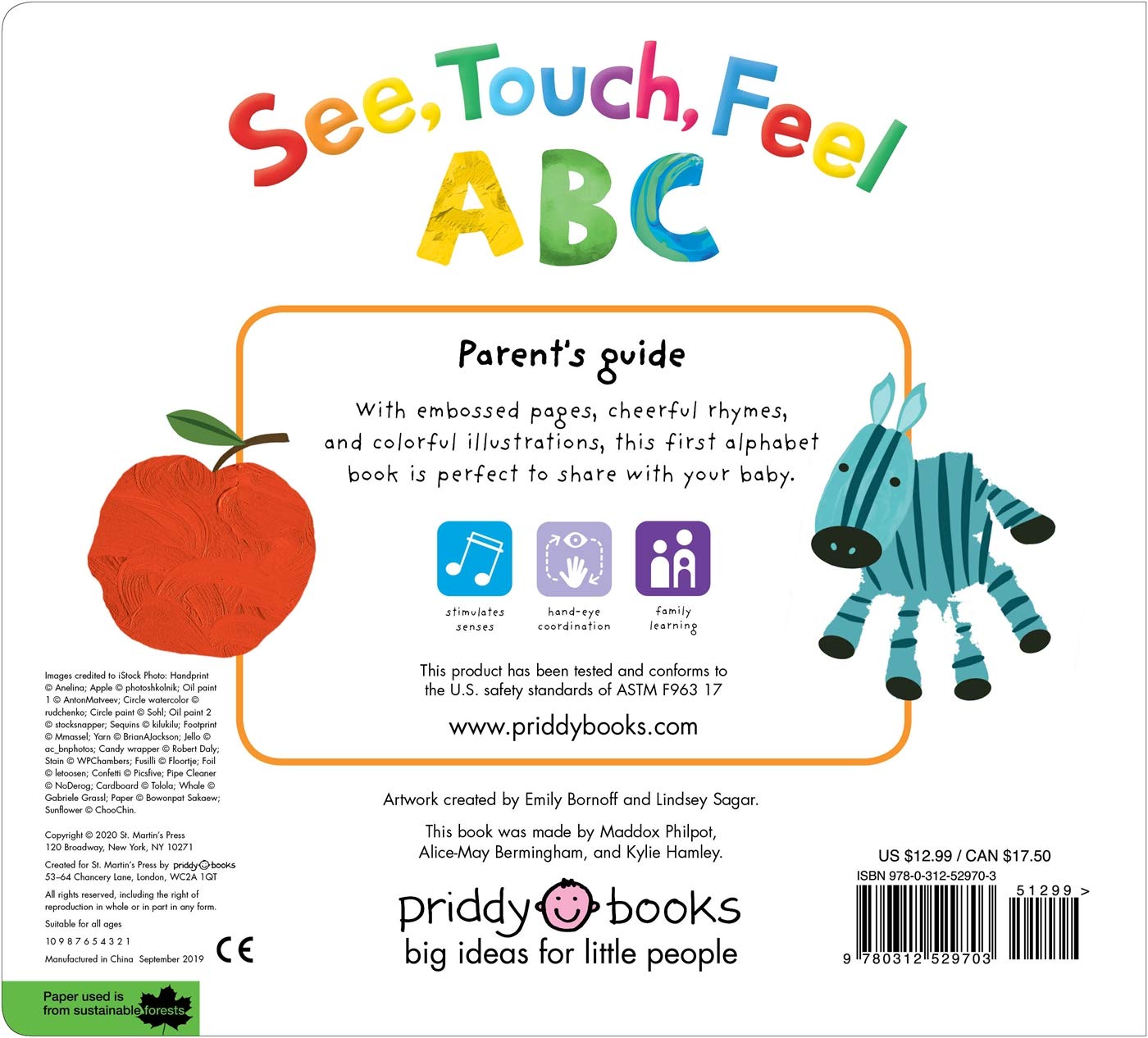 See, Touch, Feel: ABC Libro de cartón – Tacto y sensación