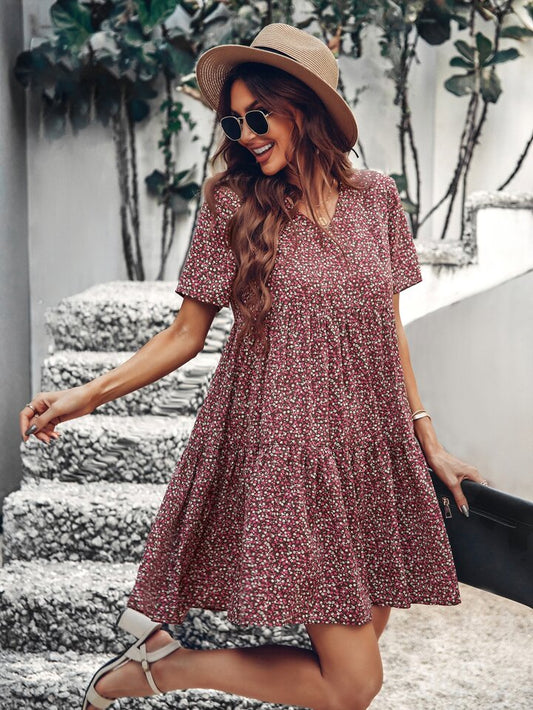 Vestido con manga corta - talla S - SHEIN