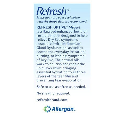 Refresh las gotas para los ojos sin conservantes Optive Mega-3 - 30ct