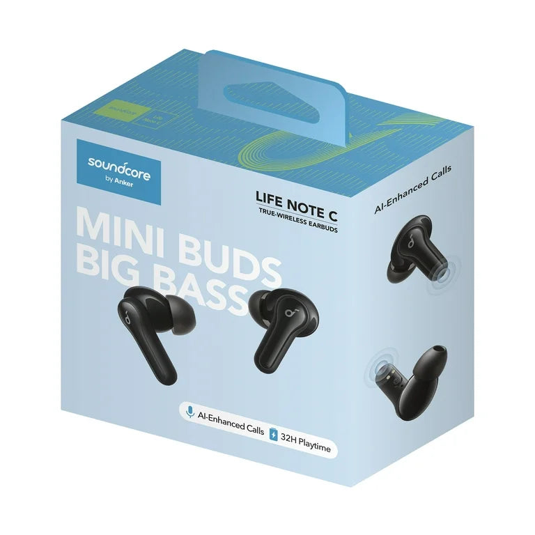 SoundCore de Anker- Life note C auriculares true wireless headphones, controlador de 10 mm, IPX5, 8/32 horas