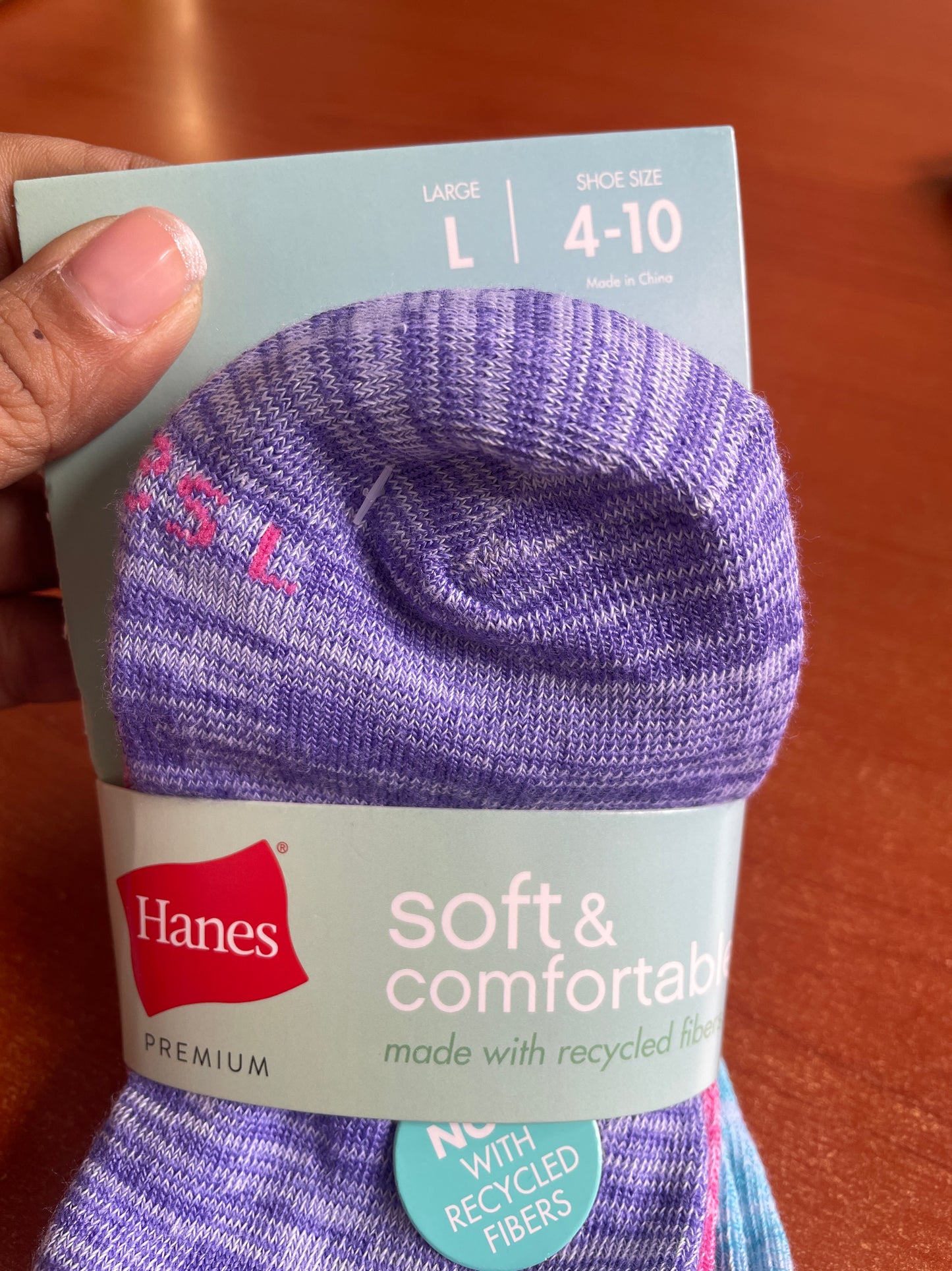 Calcetas Hanes soft & confortable - 3 pares - talla L (4-10)