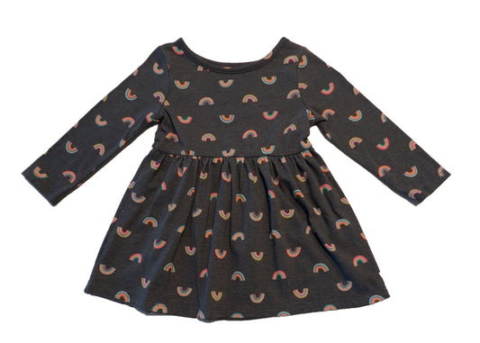 Vestido arcoíris- color gris- cat y Jack - talla 12M