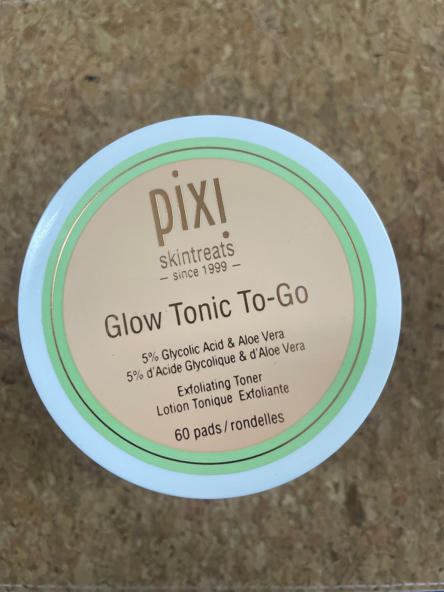 Almohadillas de tóner exfoliante Pixi By Petra Glow Tonic To-Go - 60ct/3.8oz