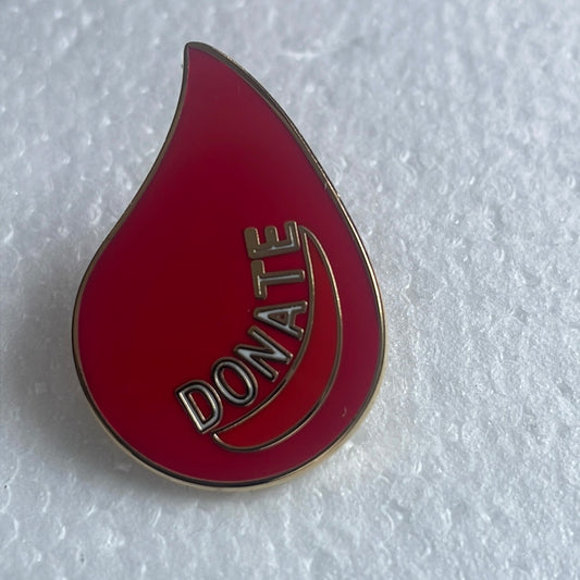 Pin/Alfiler de solapa de esmalte de conciencia de donantes de sangre roja de PinMart