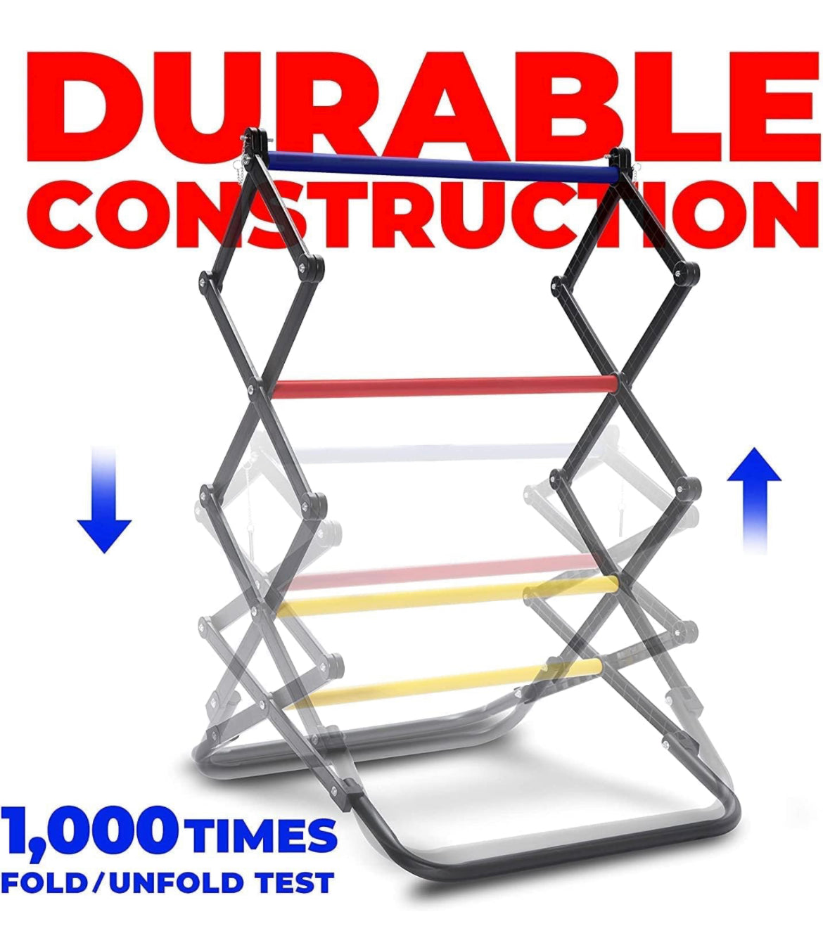 TGU Juego de 2 juegos de lanzamiento de escaleras, configuración instantánea, sistema plegable | Juegos al aire libre para patio trasero, césped, playa, parque y portón trasero, negro, 24.2 x 24.5 x 39.2 pulgadas