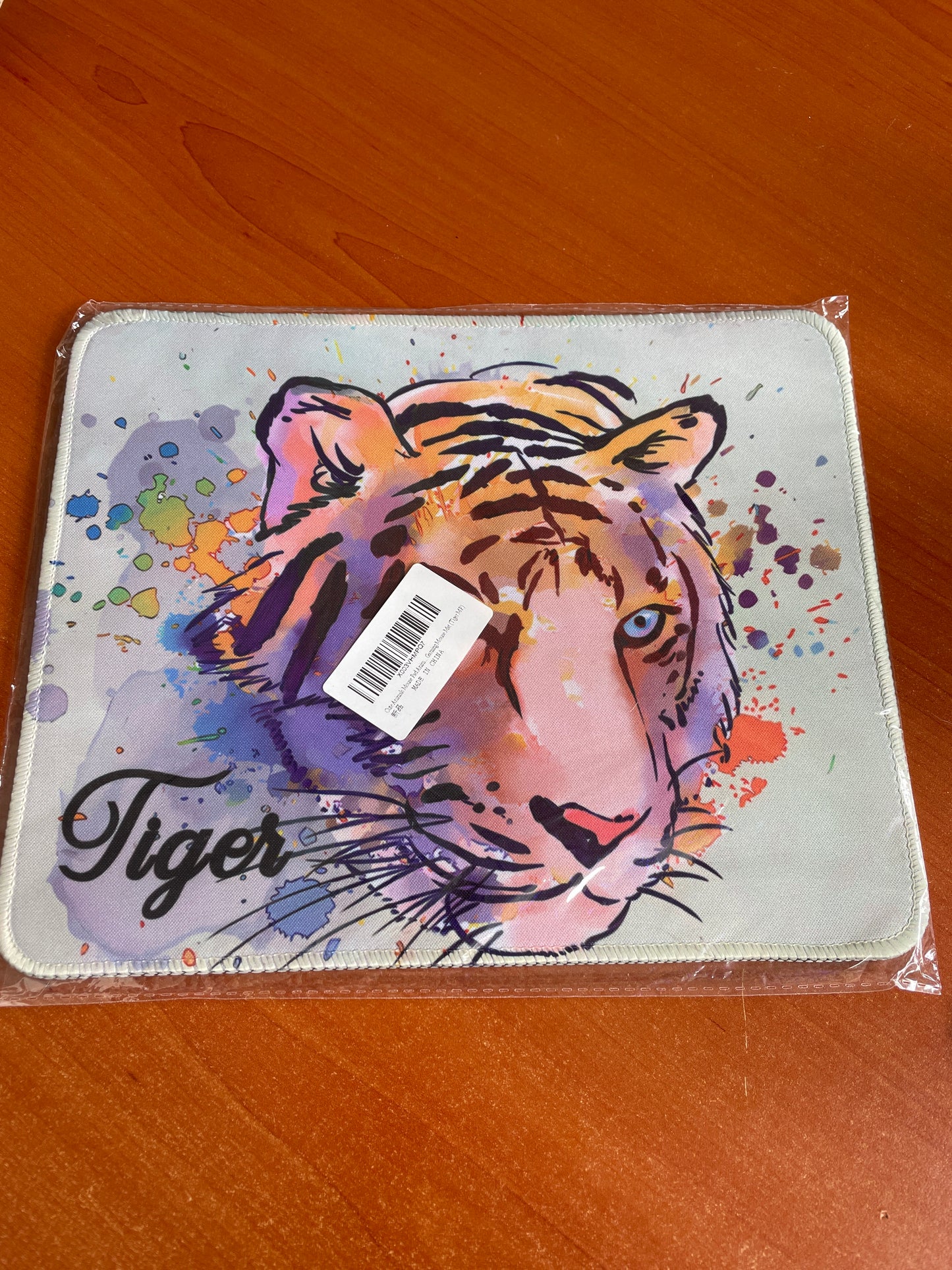 Mouse Pad SVART de Superficie Suave, base antideslizante, con diseño orginal de Tigre estilo arte urbano, Diseño1, 22*18 cm