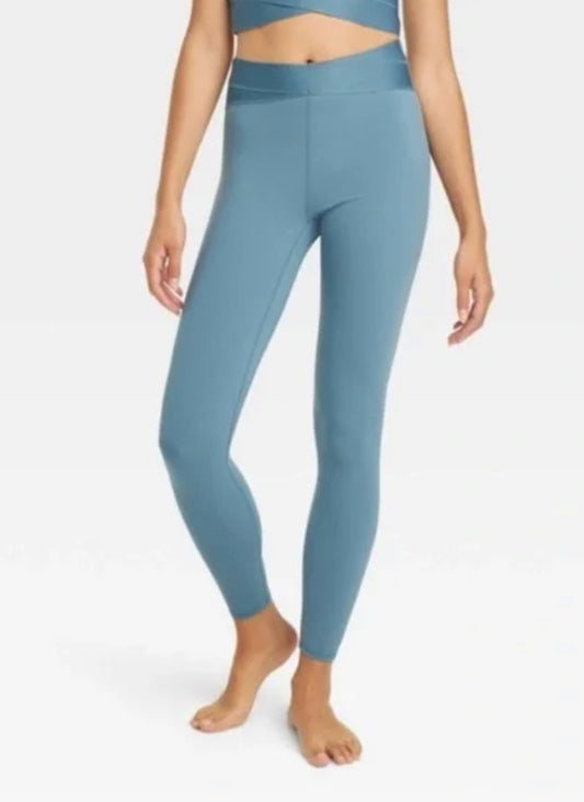 Women's High-Rise Wrap Waist Seamless 7/8 Leggings - JoyLab™ Bluefin talla XXS