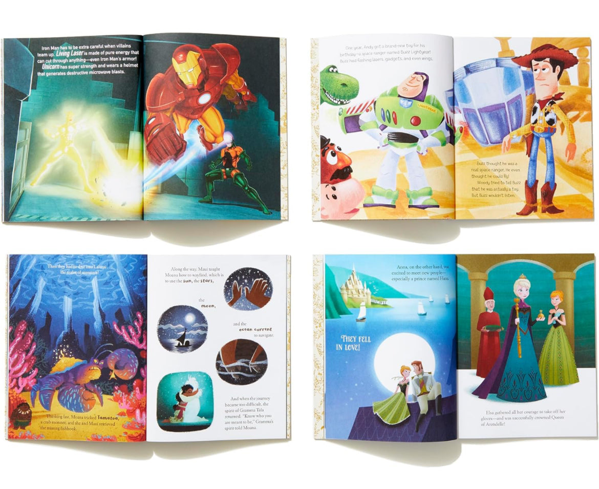 Juego en caja del 100 aniversario de Disney de 12 pequeños libros de oro (Disney)