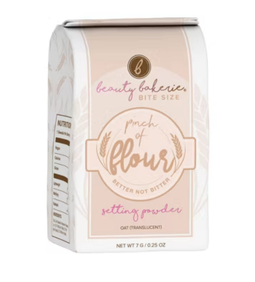 Beauty Bakerie Bite Size Pizca de polvo fijador de harina - 0,25 oz-Color Avena traslúcido