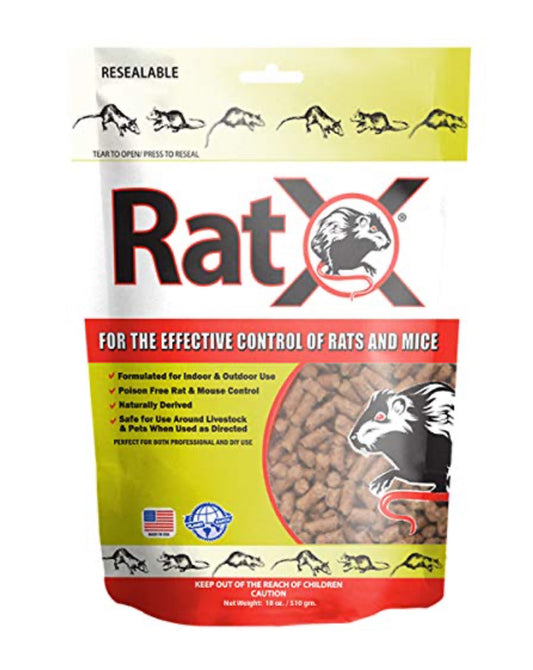 Pellets de control de roedores RatX, asesino de ratas y ratones, 18 oz