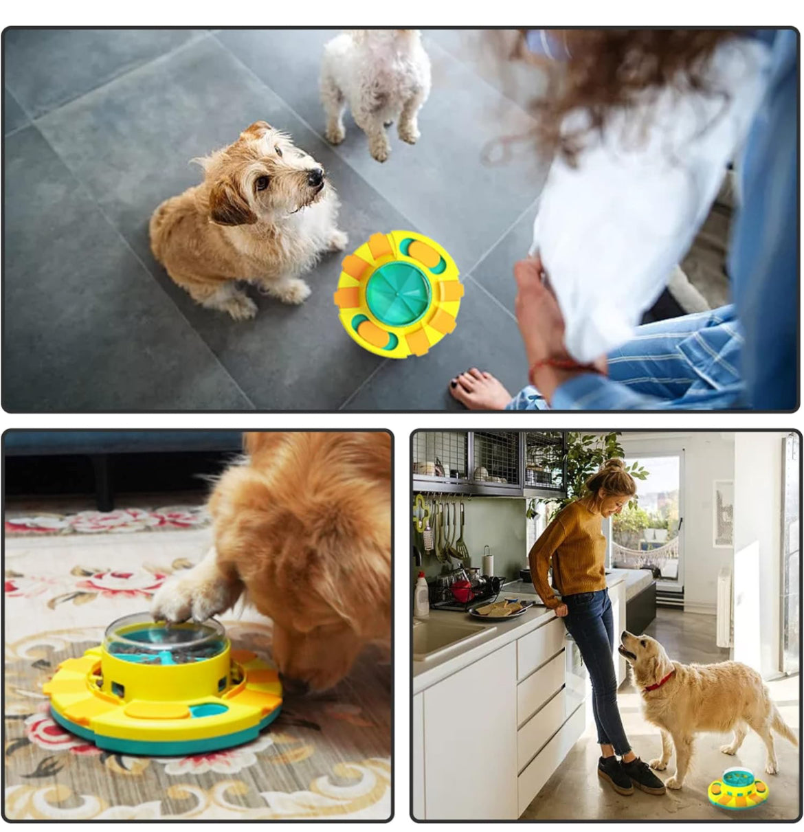 Rompecabezas para perros, juguete interactivo para perros para entrenamiento IQ, ayuda a la digestión de mascotas, juguete interactivo para perros para estimulación de coeficiente intelectual y entrenamiento de golosinas para perros