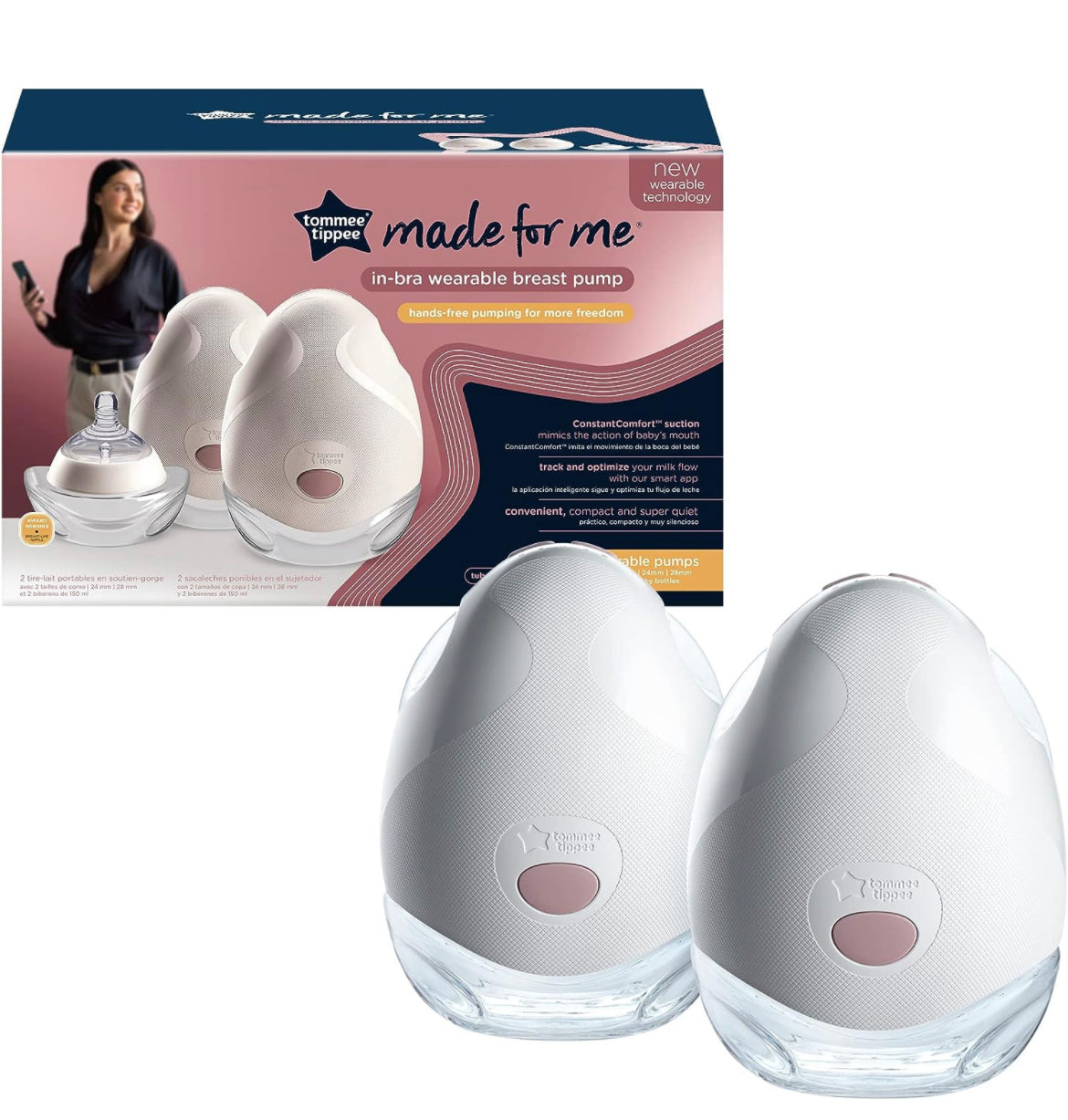 Tommee Tippee Extractor de leche eléctrico doble hecho para mí